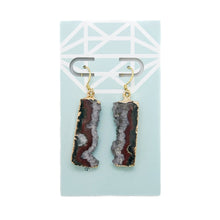 Load image into Gallery viewer, Amethyst Slice Earrings