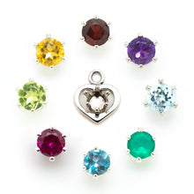Load image into Gallery viewer, Necklace - Heart Charm Birthstone