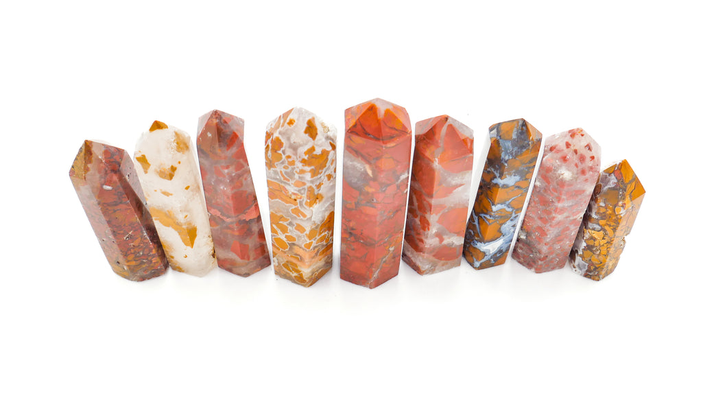 Brecciated Jasper w/ Quartz Tower