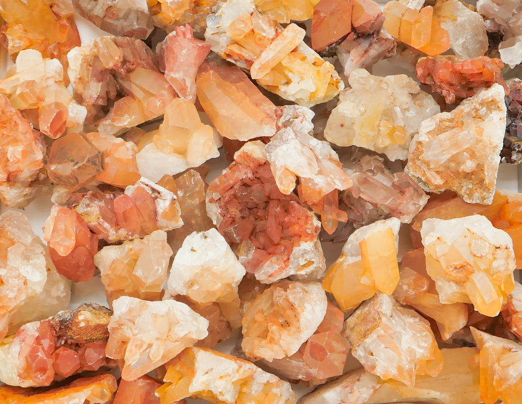 Tangerine Quartz Clusters: sm-med
