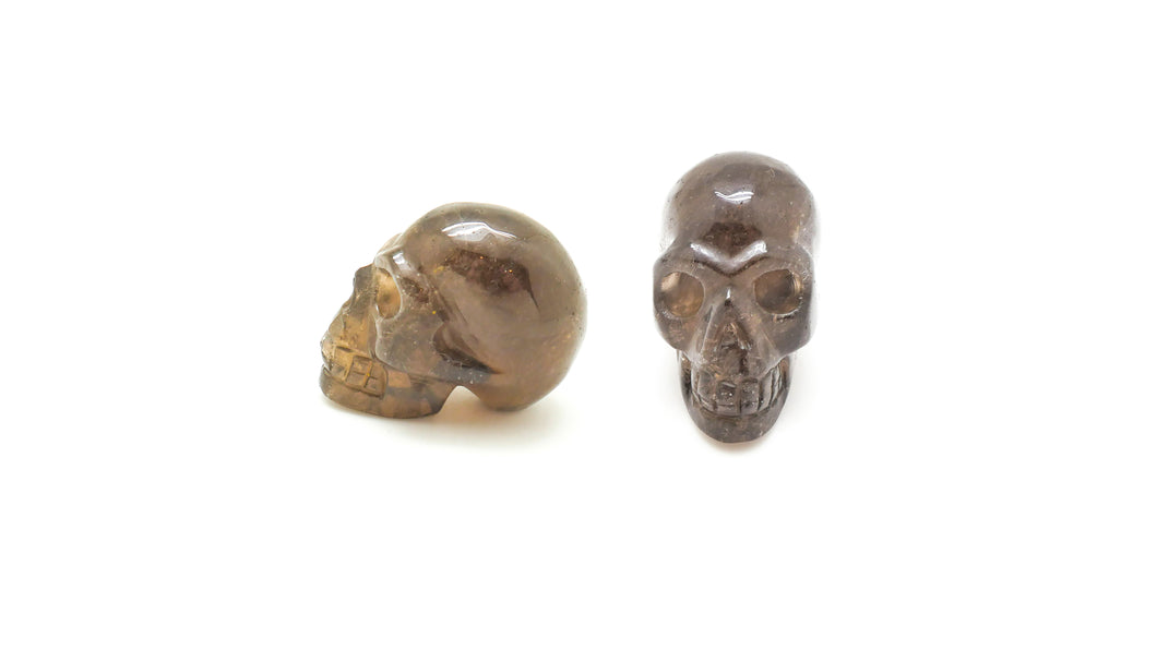 Rutile Smoky Quartz Skull