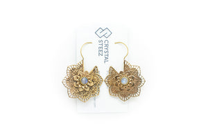 Earrings - Brass Lotus