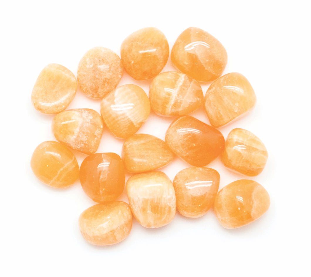Loose/Tumbled: Orange Calcite