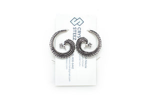 Earrings - Peacock Spiral